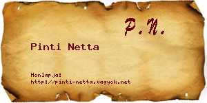 Pinti Netta névjegykártya